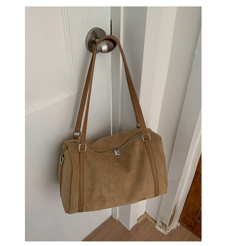 Women's Advanced Texture Wild Suede Large Capacity Retro Women's Messenger Bag