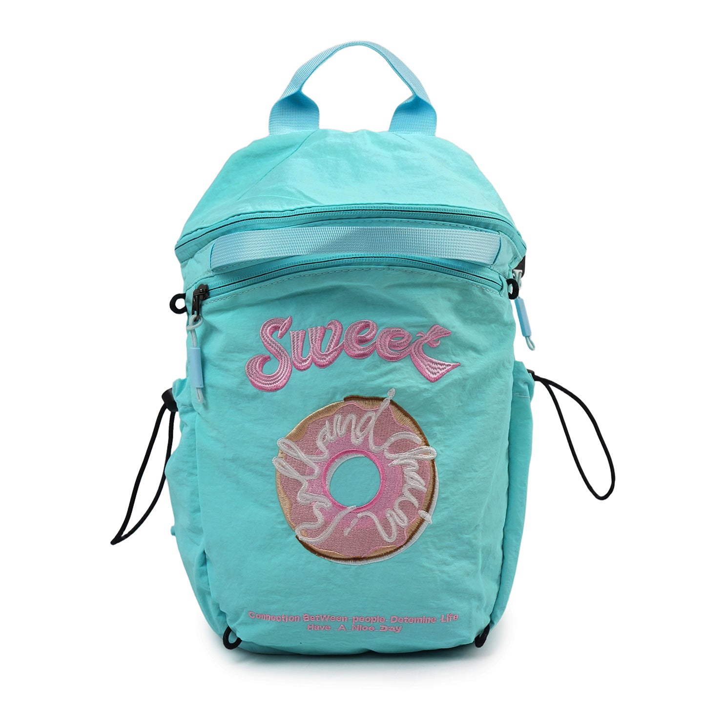 Women's Capacity Yoga Fitness Korean Style Fresh Sweet Waterproof Nylon Women's Backpack