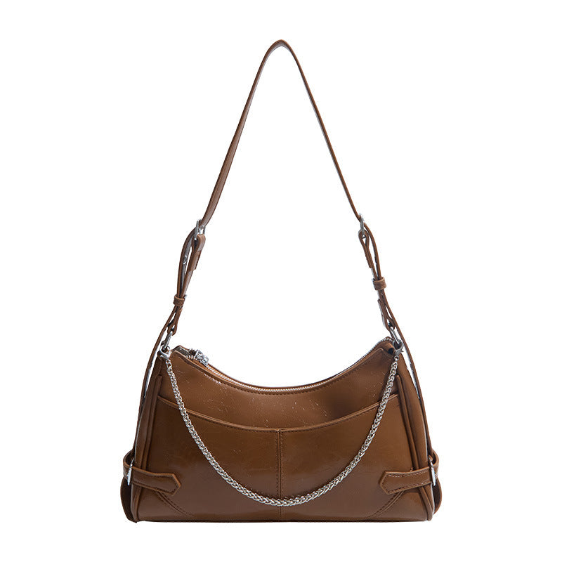 Women's Fashion Trendy Versatile Chain Large Capacity Underarm Bag