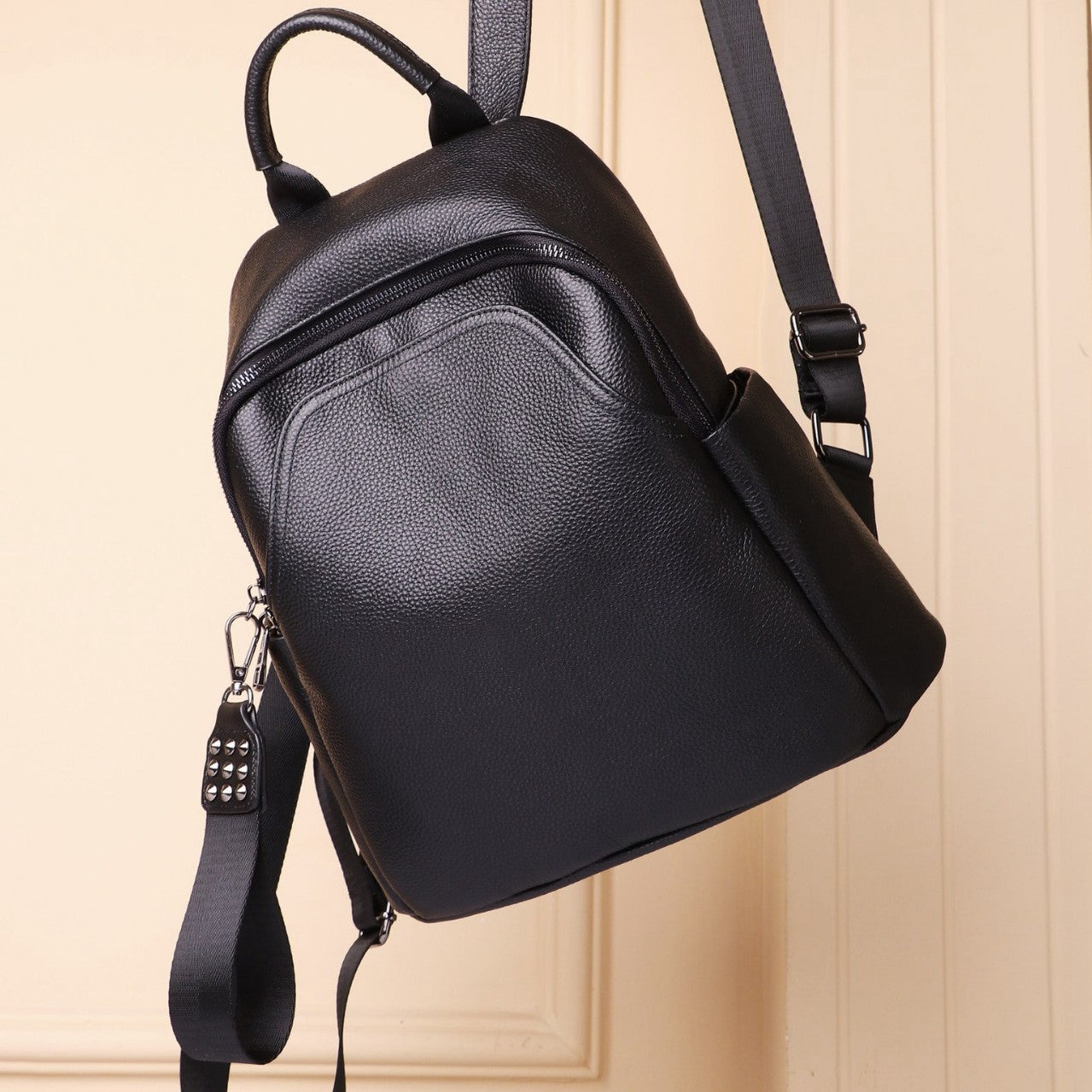 Women's Trendy Large Capacity Diagonal Versatile First Layer Cowhide Women's Backpack