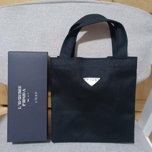 Triangle Standard Canvas Portable Daily Commuting Shopping With Box Underarm Bag
