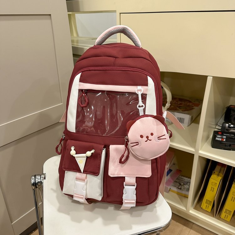 Korean Preppy Style Large Capacity Cartoon Cute Backpacks