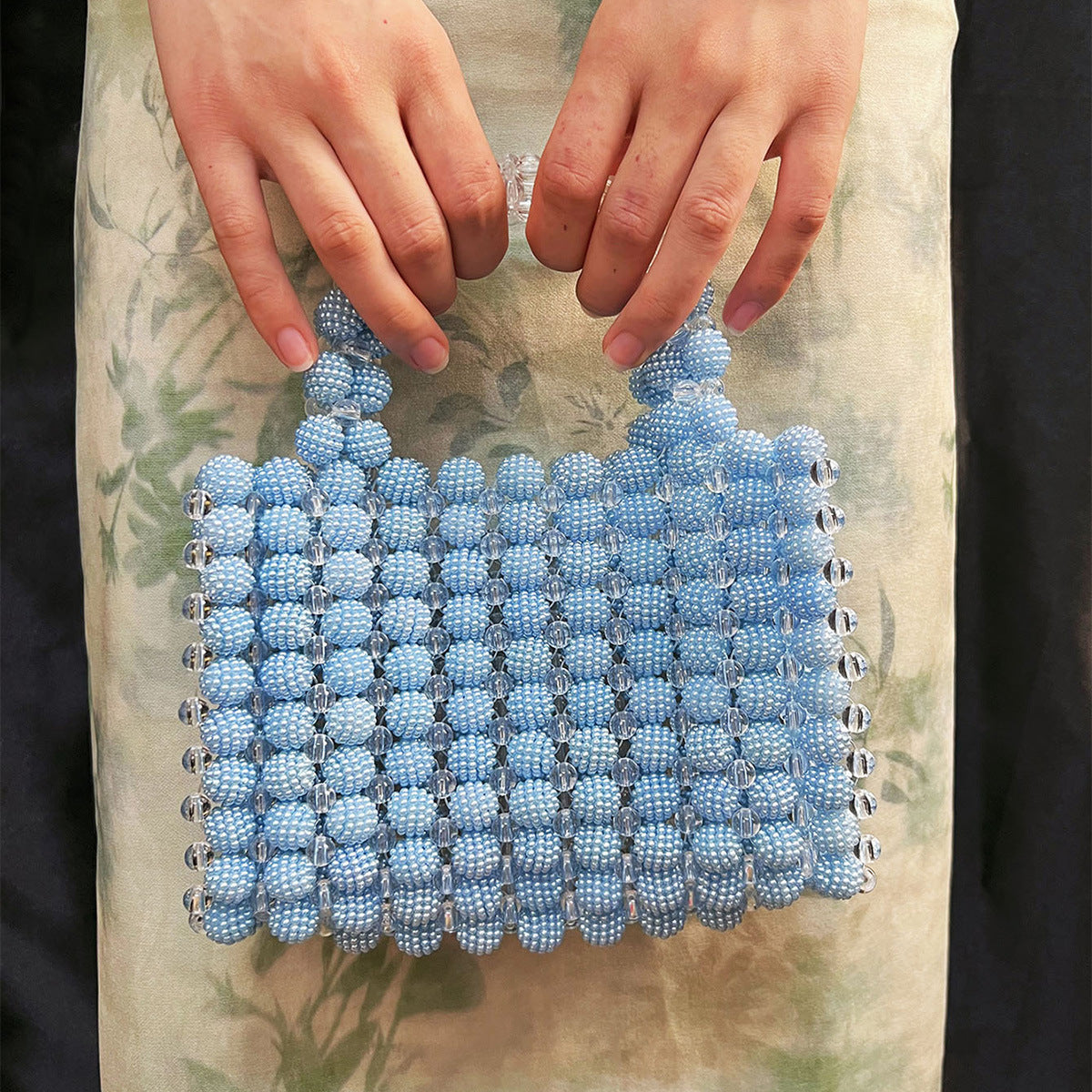 Handmade Beaded Waxberry Beads High-grade Niche Handbags