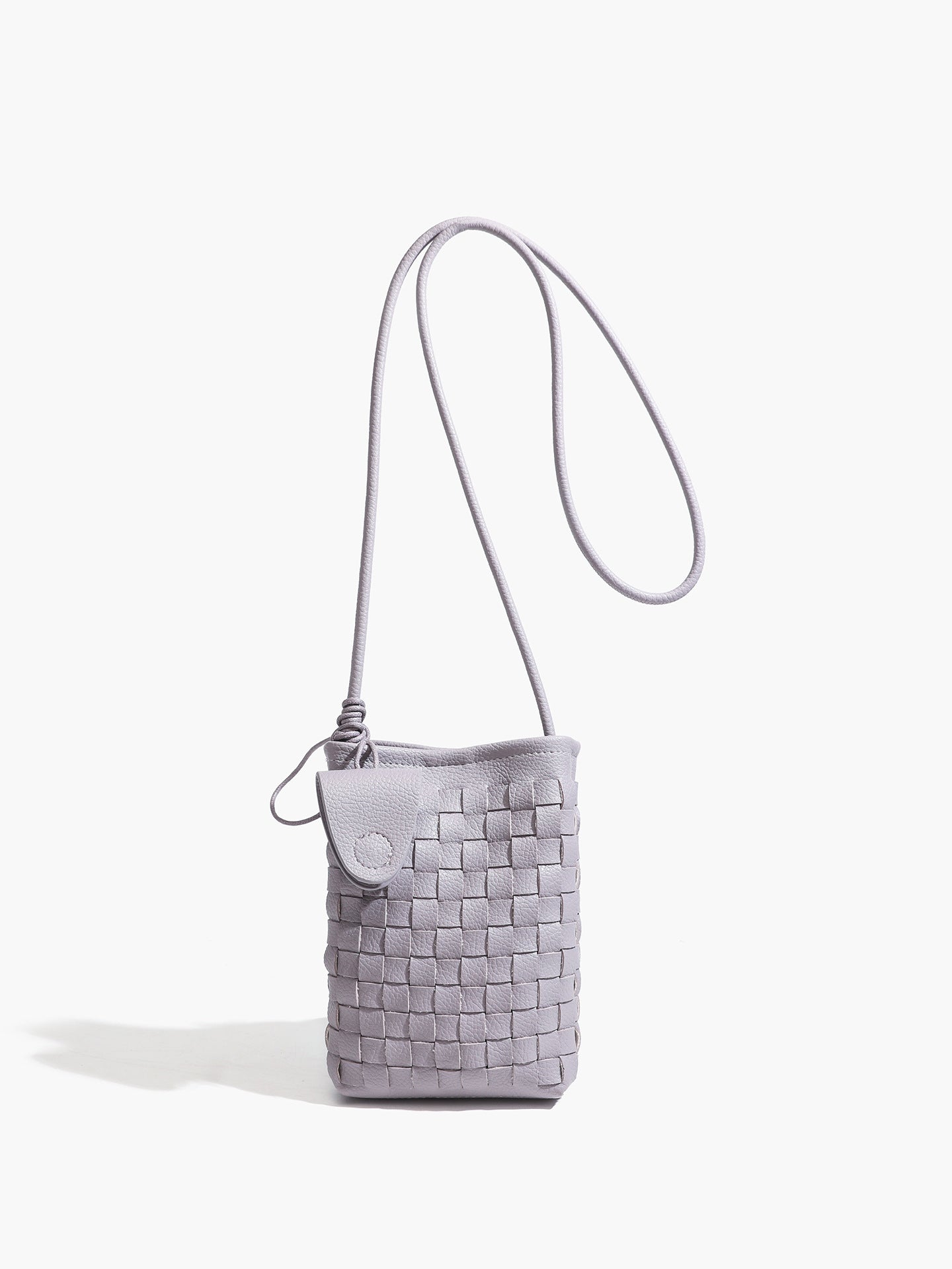 Woven Female Mini Lightweight Compact Vertical Mobile Phone Bag