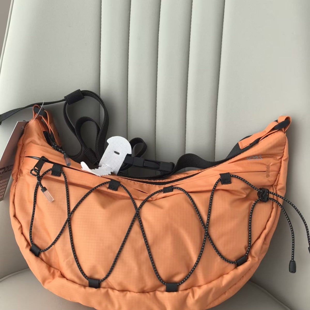 Women's & Men's Bright Riding Portable Leisure Crescent Dumpling Bucket Bag