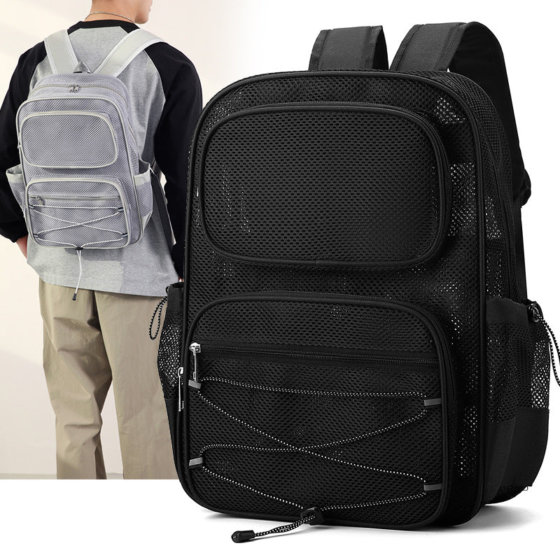 Comfortable Creative Mesh Hollow Beach Vacation Leisure Backpack