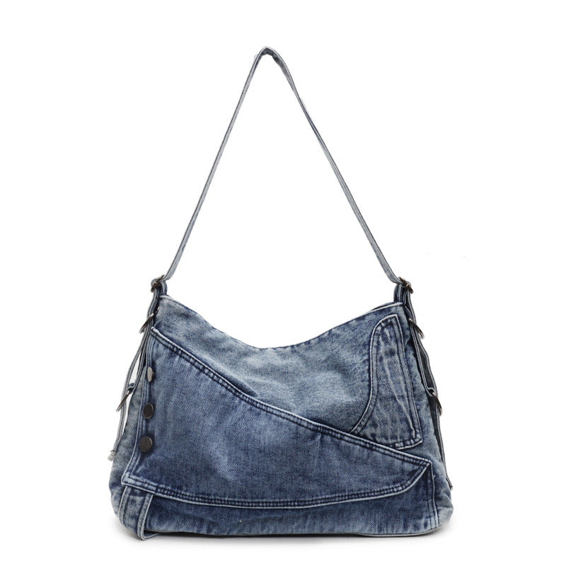 Women's Denim Fashion High-grade Large Capacity Commuter Women's Shoulder Bag