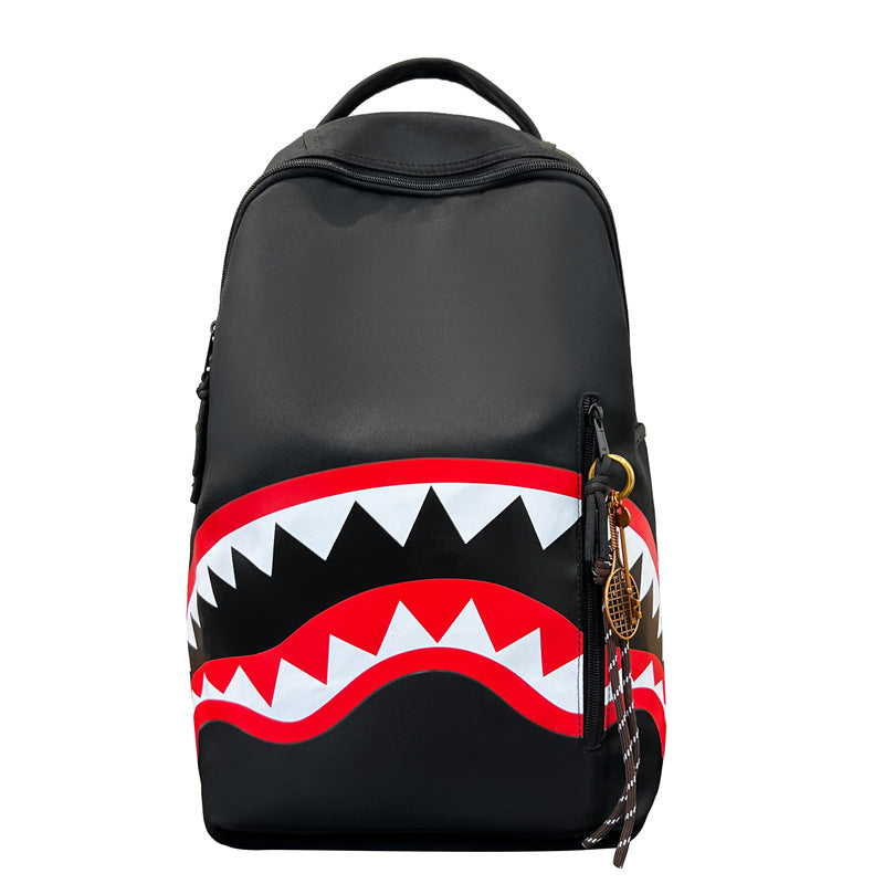 Women's & Men's Shark American Personalized Iti Fashion Trendy Leisure Backpack