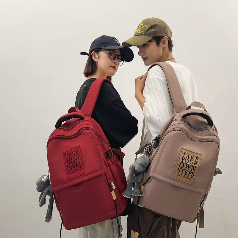Men's Trendy Cool Large Capacity High Simple College Leisure Backpack