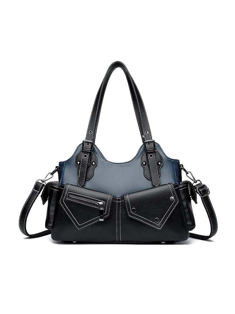 Summer Niche Design Retro Color Contrast Patchwork Women's Messenger Bag