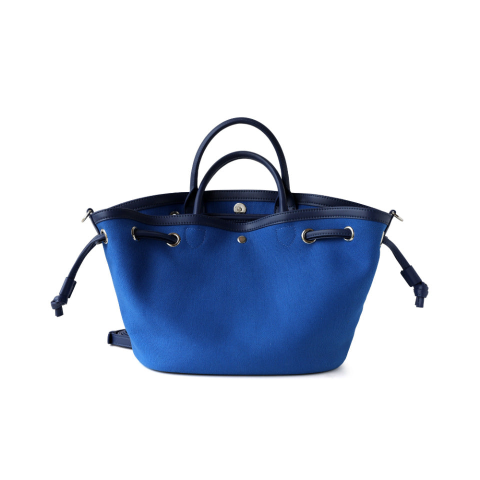 Women's Design High Texture Minimalist Klein Blue Canvas Vegetable Handbags