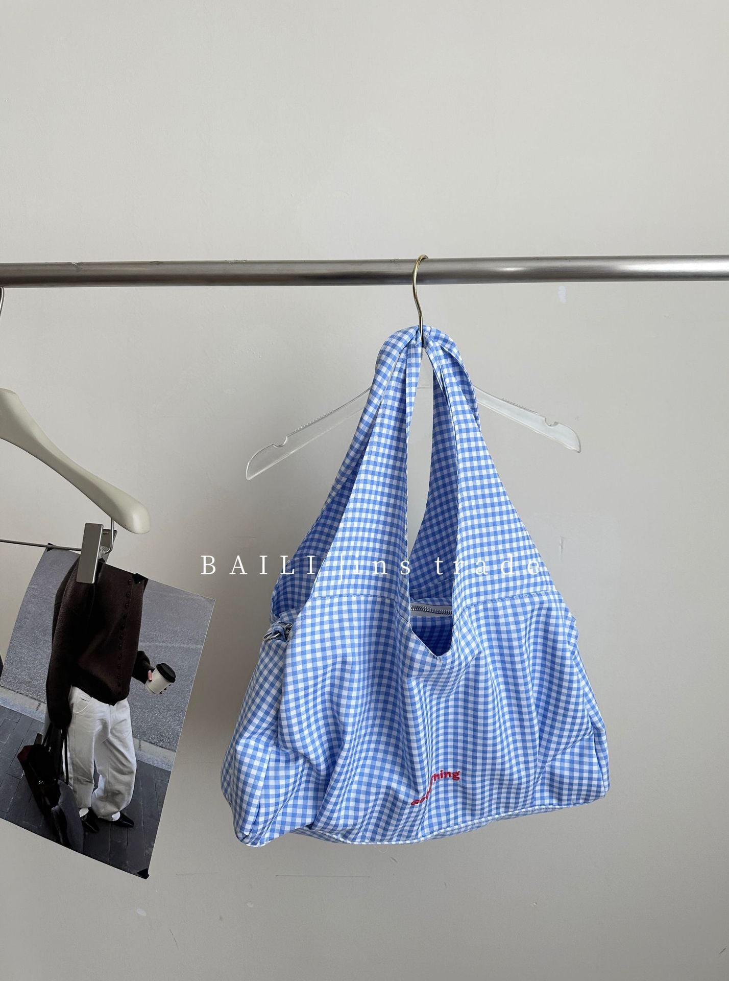 Niche Fresh Plaid Leisure Commute Versatile Large Capacity College Bags