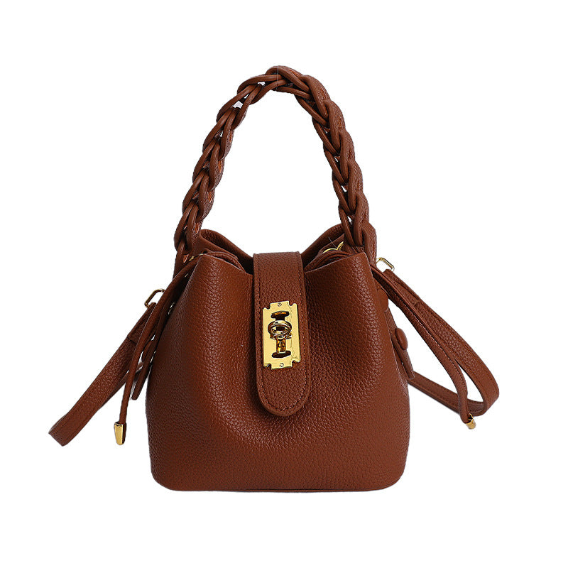 Women's Design High-grade Vegetable Basket Elegant Graceful Bucket Bag