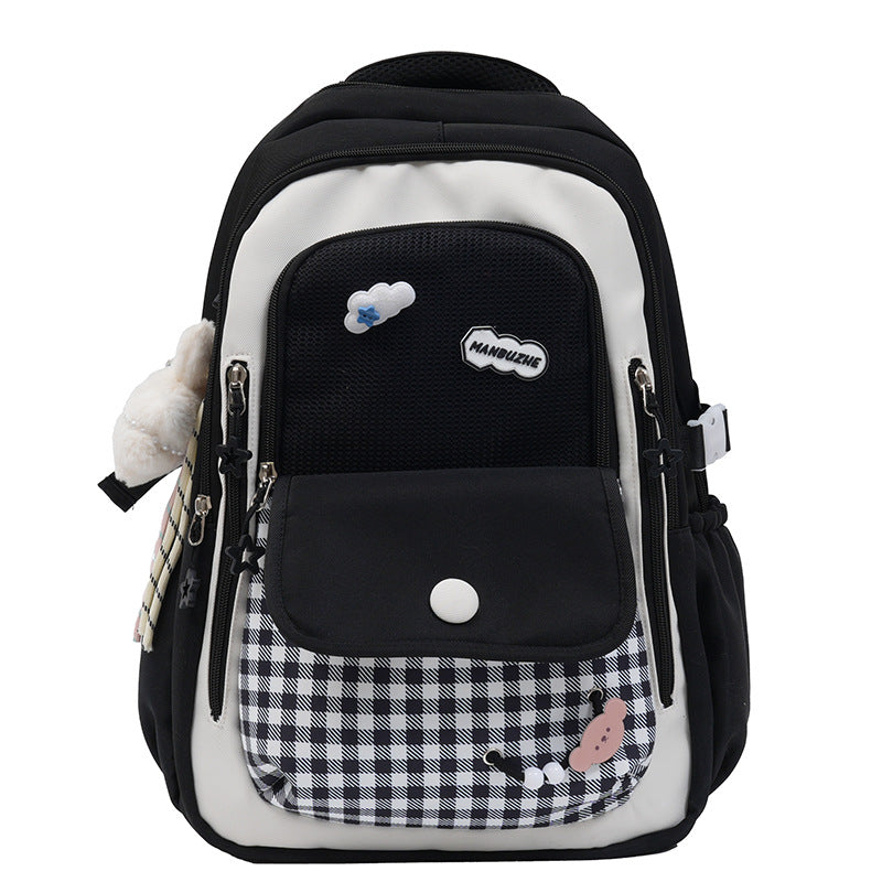 Style Good-looking Dopamine Contrast Color Everyday Joker Large Women's Backpack