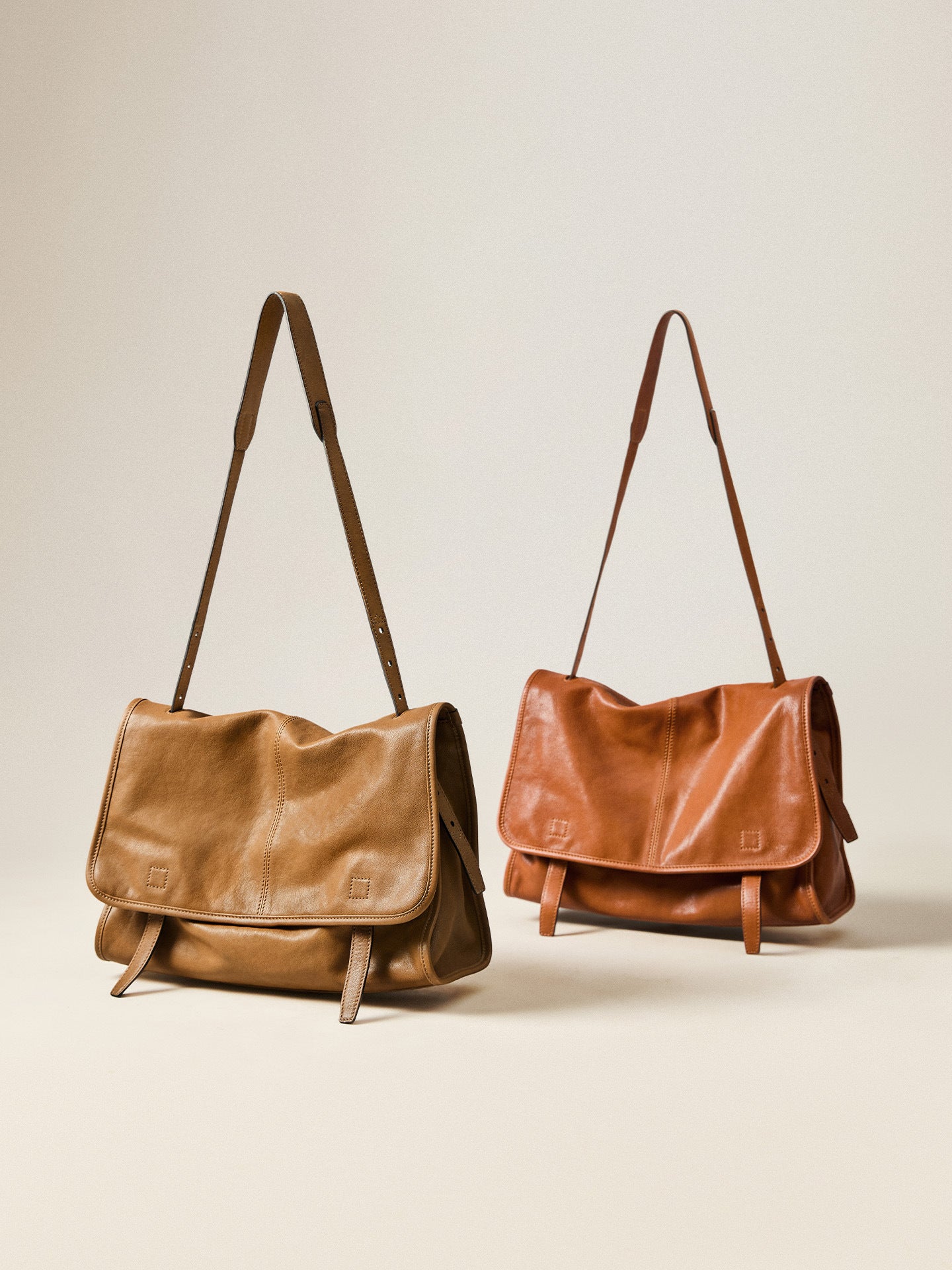 Women's Tanned Sheepskin Series Man Mail Large Capacity Bags