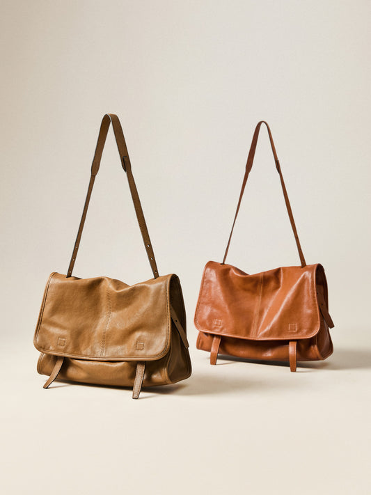 Women's Tanned Sheepskin Series Man Mail Large Capacity Bags