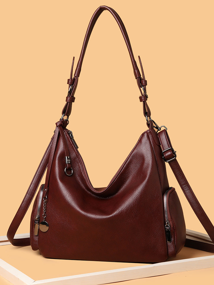 Women's Large Capacity Underarm Soft Leather High-grade Bags