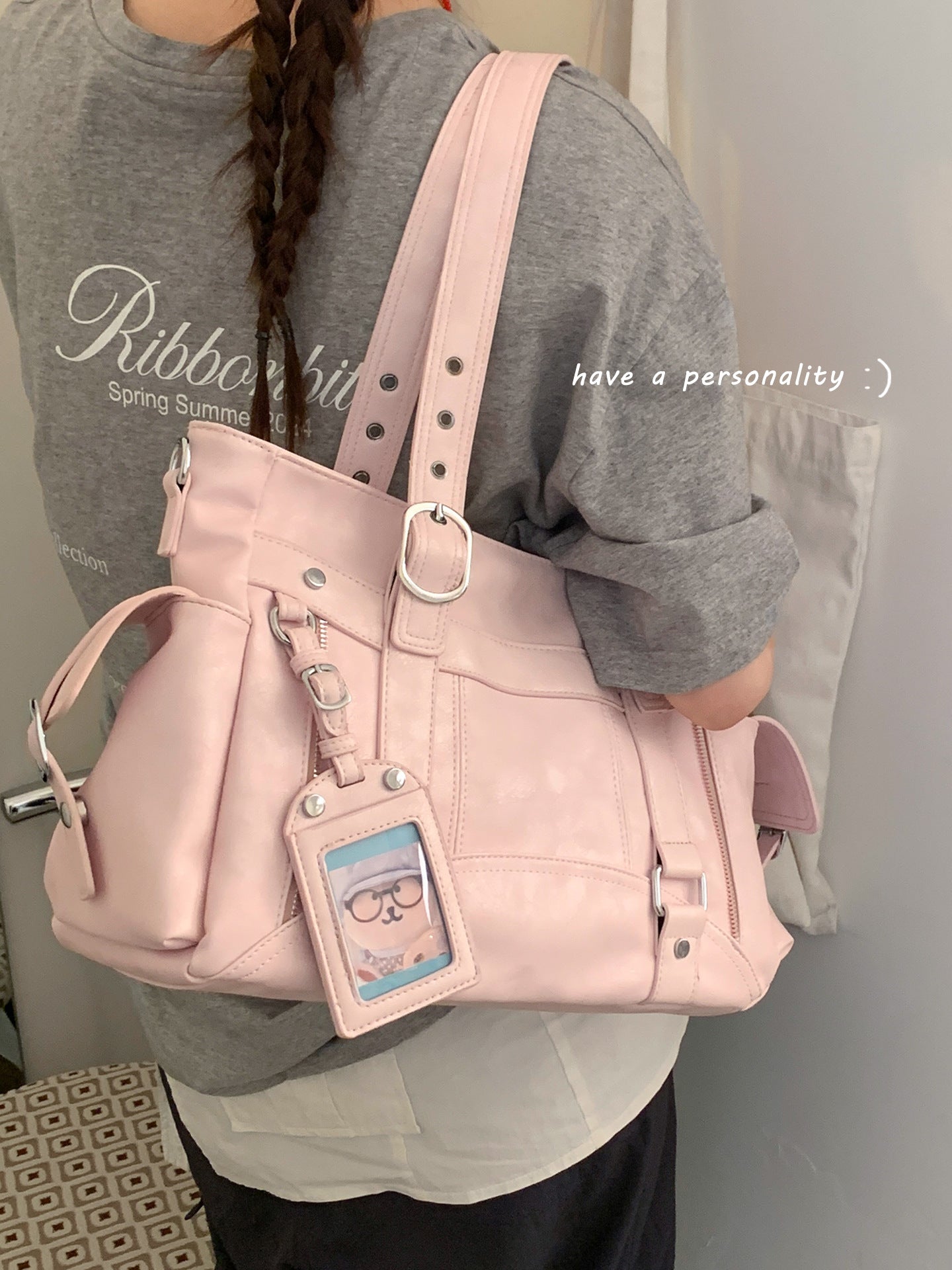 Women's Korean Style Large Capacity Underarm Simple Tote Bag