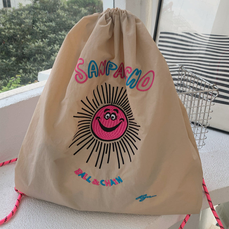 Style Fashion Cute Cartoon Environmental Protection Drawstring Women's Backpack