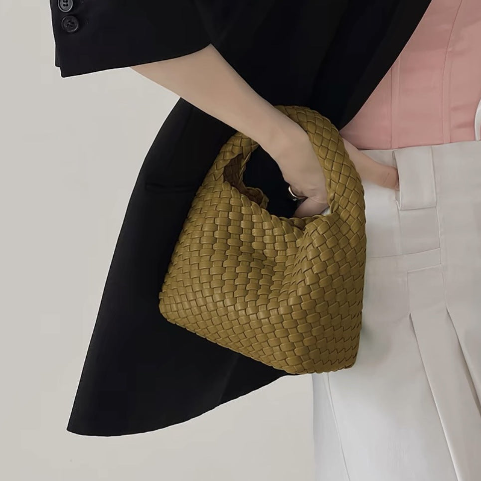 Women's Pretty Spinach Sailor Hand-woven Portable Women's Handbag
