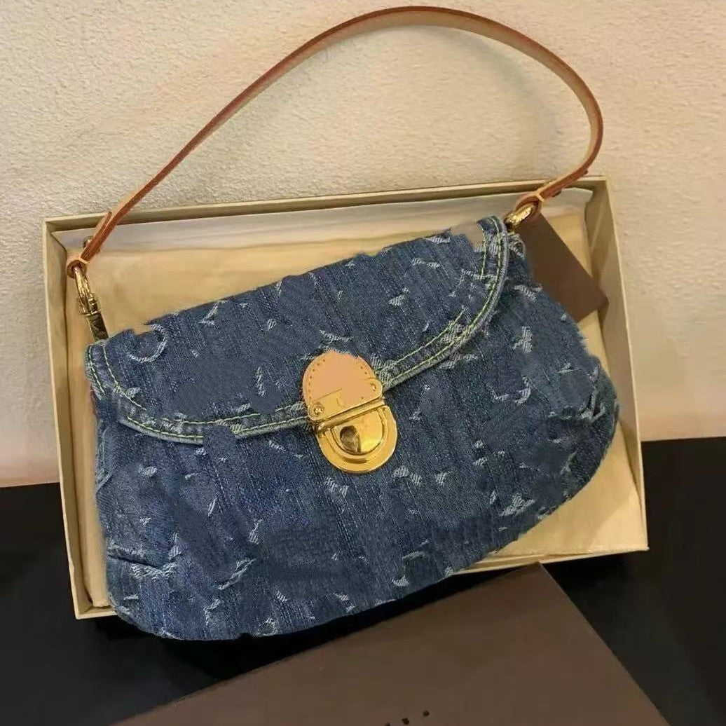Donkey Underarm Denim Ingot Dumpling Twist Shoulder Bags