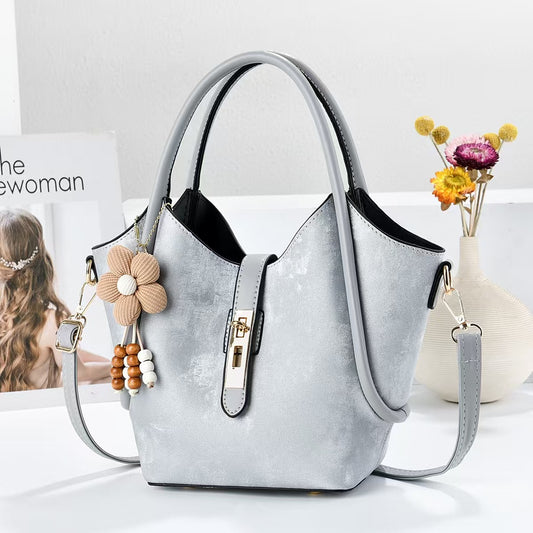 Women's Textured Chinese Style Large Capacity Versatile Niche Handbags