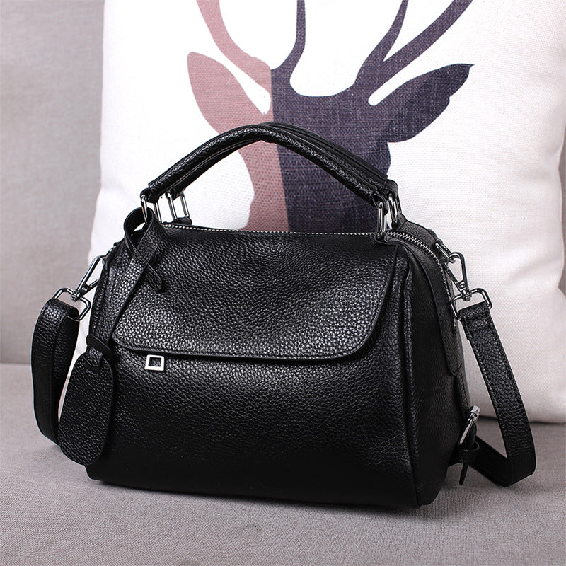 Layer Cowhide Soft Leather Pillow Fashionable Bags