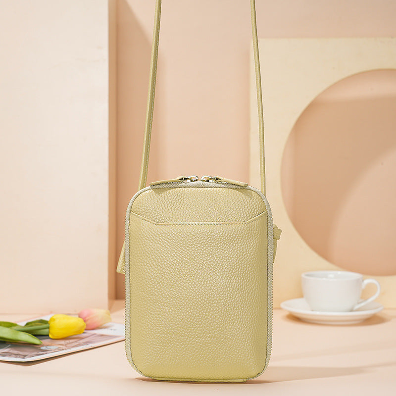 Women's Style Niche Genuine Leather Trendy Simple Mobile Phone Bag