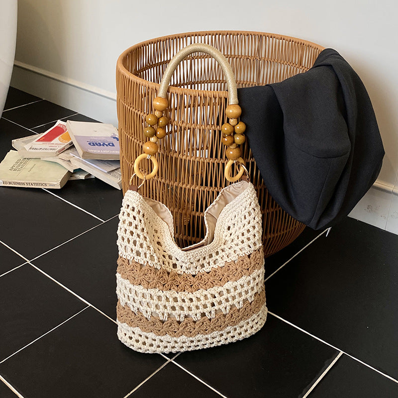 Women's Seaside Straw Summer Large Capacity Underarm Vacation Beach Women's Shoulder Bag