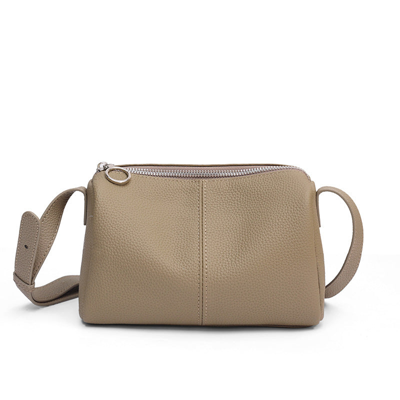 Women's First Layer Cowhide Summer Pillow Commuter Underarm Toast Women's Messenger Bag