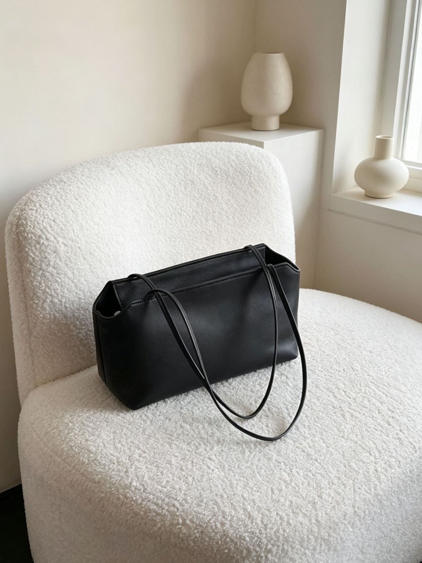 Outside Sheepskin Korean Style Minimalist Fashion Commuter Underarm Bag