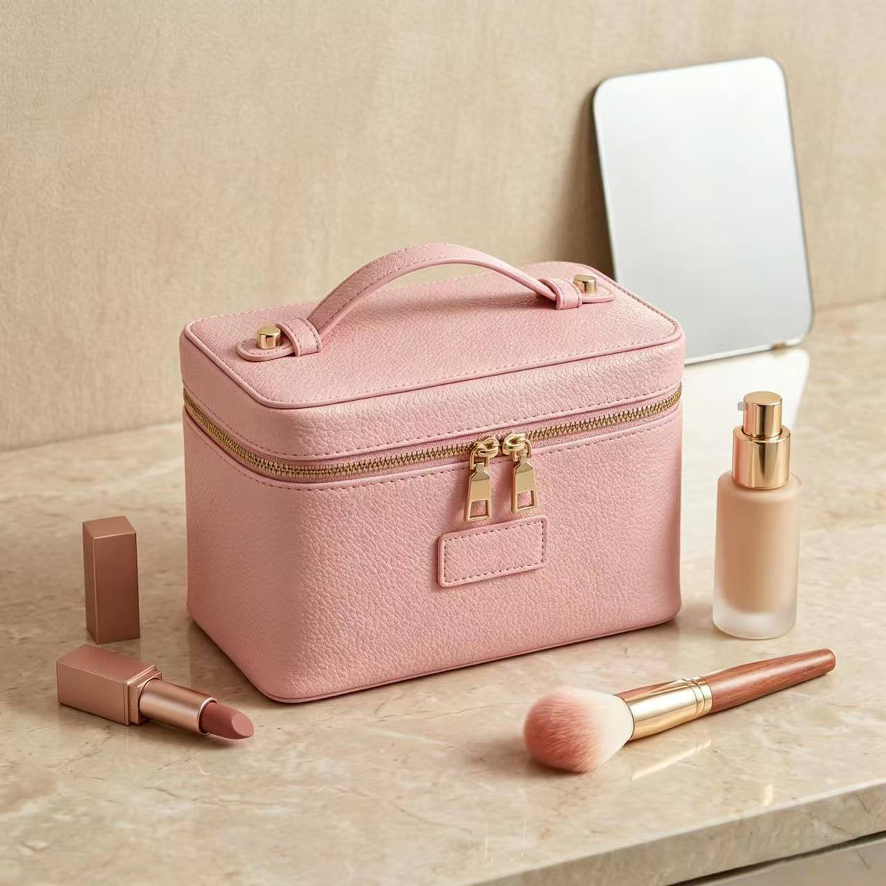 Women's Portable Fashion Trendy Large Capacity Toiletry Storage Waterproof Makeup Bag
