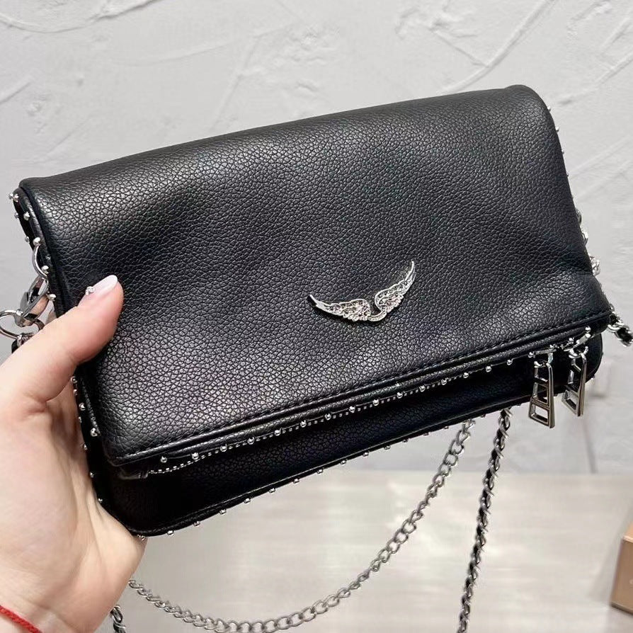 Women's French Fashion Diamond Wings Chain Envelope Shoulder Bags