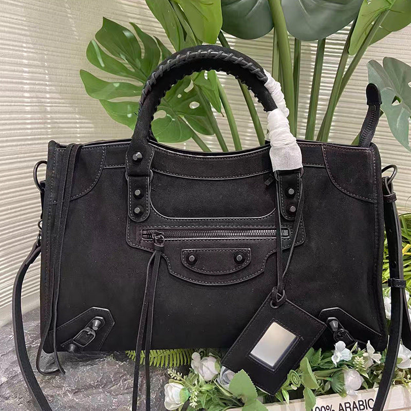 Version Rivet Motorcycle Frosted Genuine Leather Bags