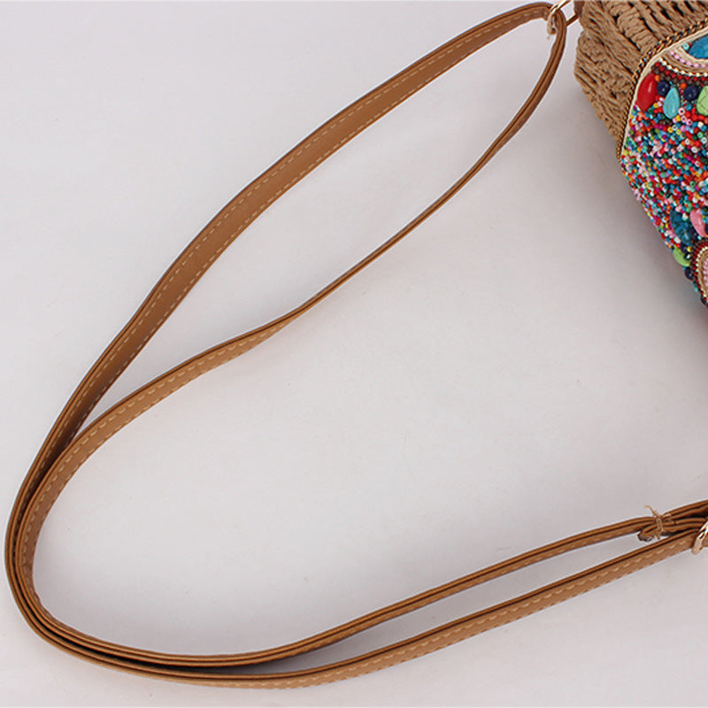 Women's Woven Seaside Holiday Minority Simple Design Women's Messenger Bag