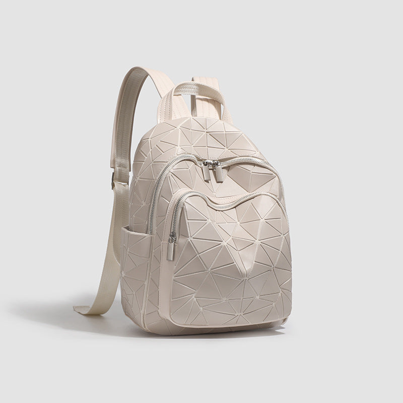 Women's Geometric Rhombus Large Capacity Tide Backpacks