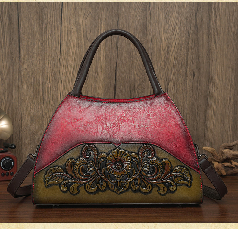 Women's Fashion Portable Trendy Mom Retro Easy Matching Large Women's Shoulder Bag