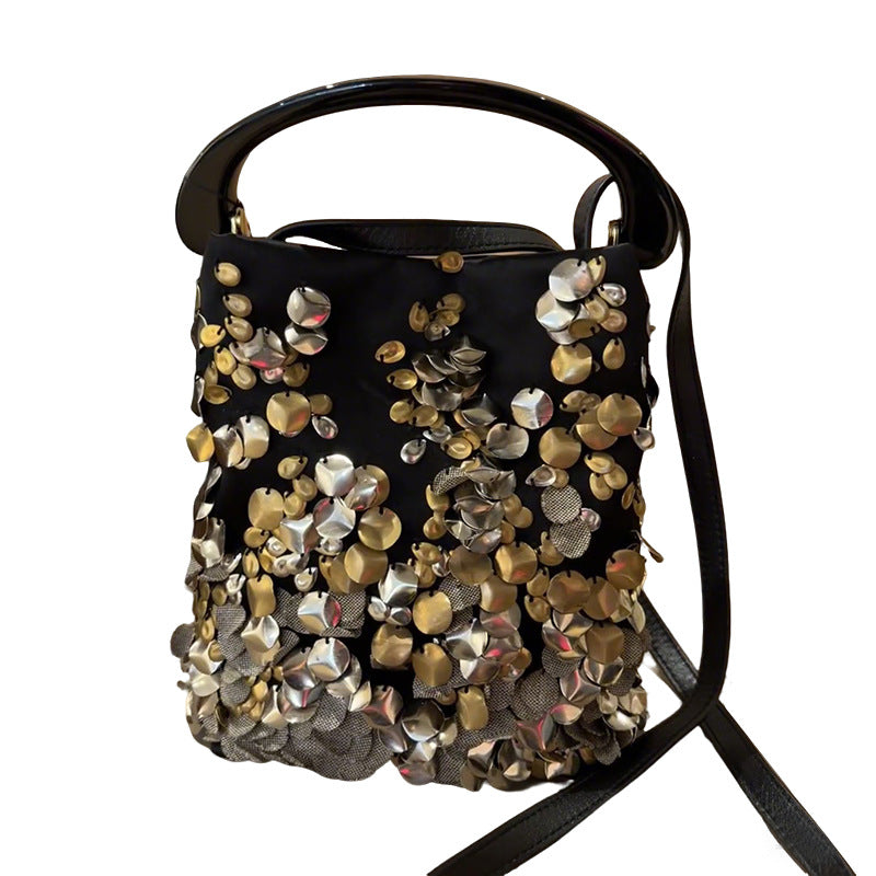 Women's Western Style Exquisite Sequins Portable Handmade Women's Handbag