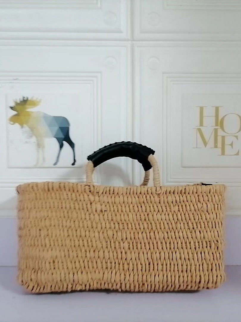 String Storage Basket Portable Picnic Fruit Style Retro Women's Handbag