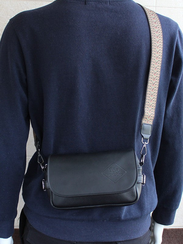 Men's Style Soft Leather Textured One Retro Bags