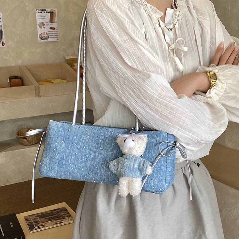 Women's Simple Commute Spring Niche Leisure Denim Bags