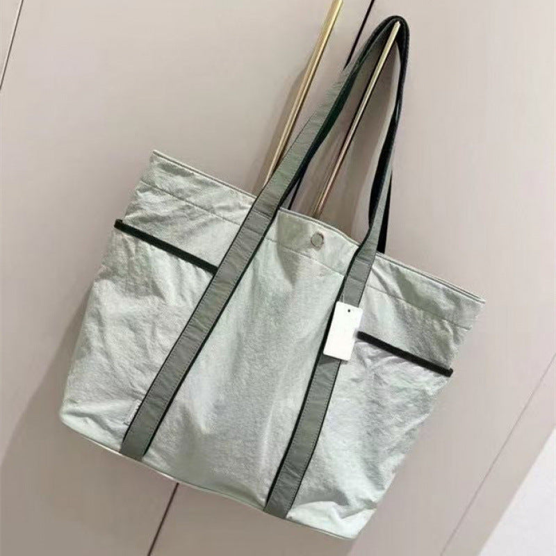 Women's Large Simple Lightweight Yoga Commuter Fitness Tote Bag