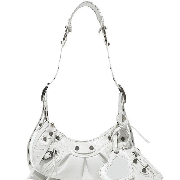 Women's Motorcycle Underarm Rivet Tassel Three-in-one Bags