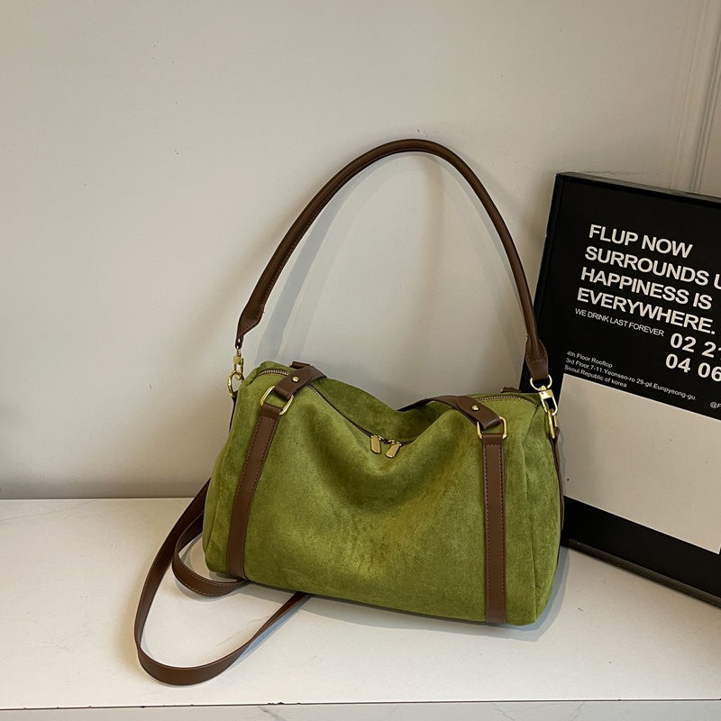 Loose Suede Large Capacity Pillow Niche Retro Women's Messenger Bag
