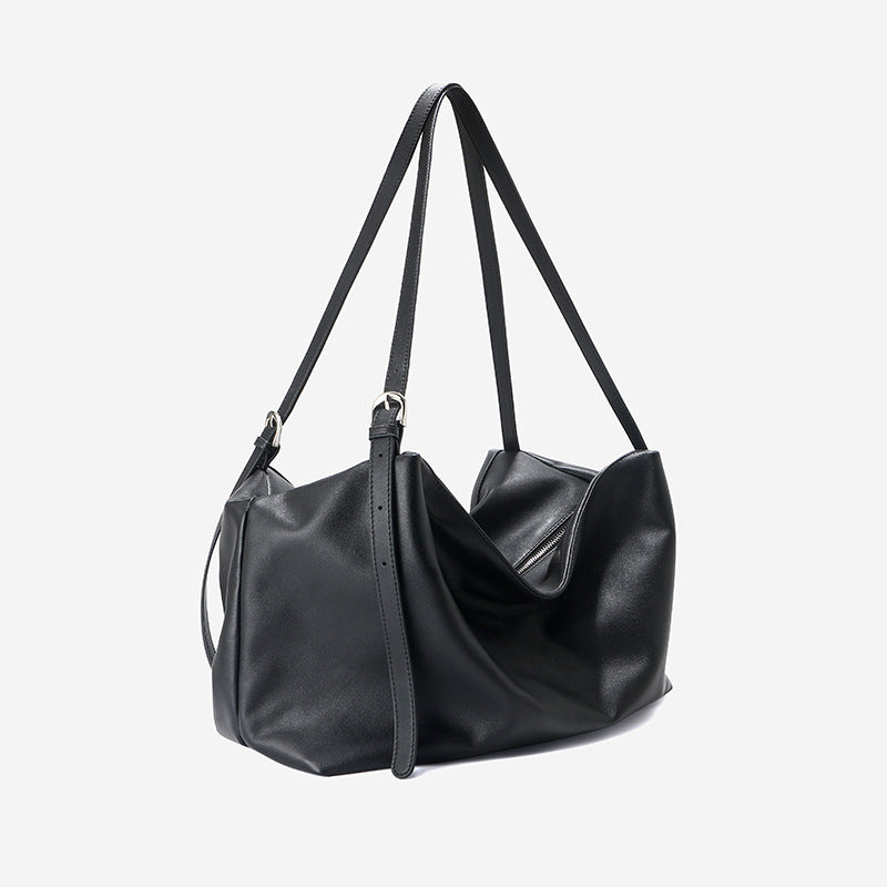 Women's First Layer Cowhide Commuter Genuine Leather Lazy Women's Shoulder Bag