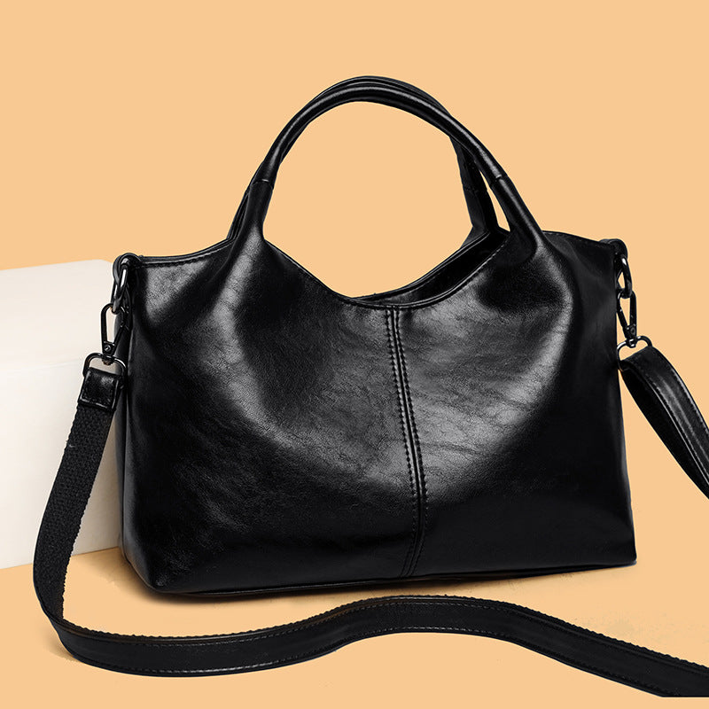 Women's Lightweight Simple Commuter Large Capacity Texture Soft Women's Shoulder Bag