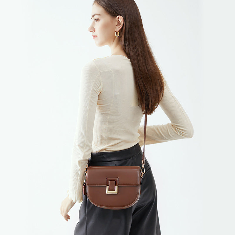 Women's Saddle Light Luxury Genuine Leather For Bags