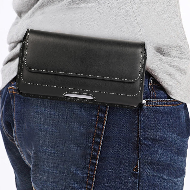 Men's Old Work First Layer Cattlehide Cover Phone Bags