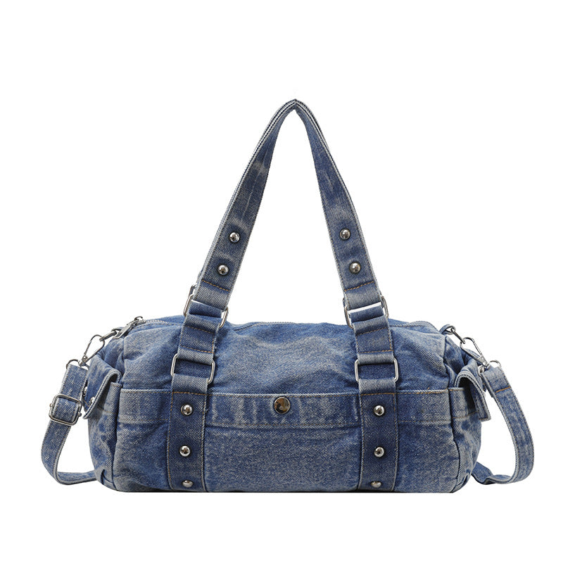 American Street Retro Style Denim Trendy Women's Messenger Bag