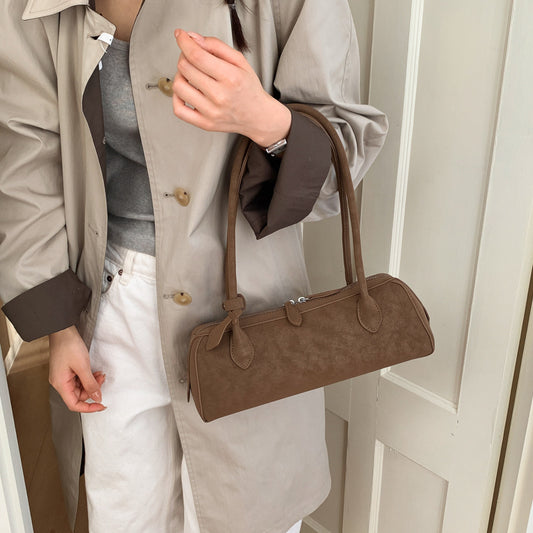 Women's Stick Large Capacity Mori Cute Trendy Frosted Underarm Bag